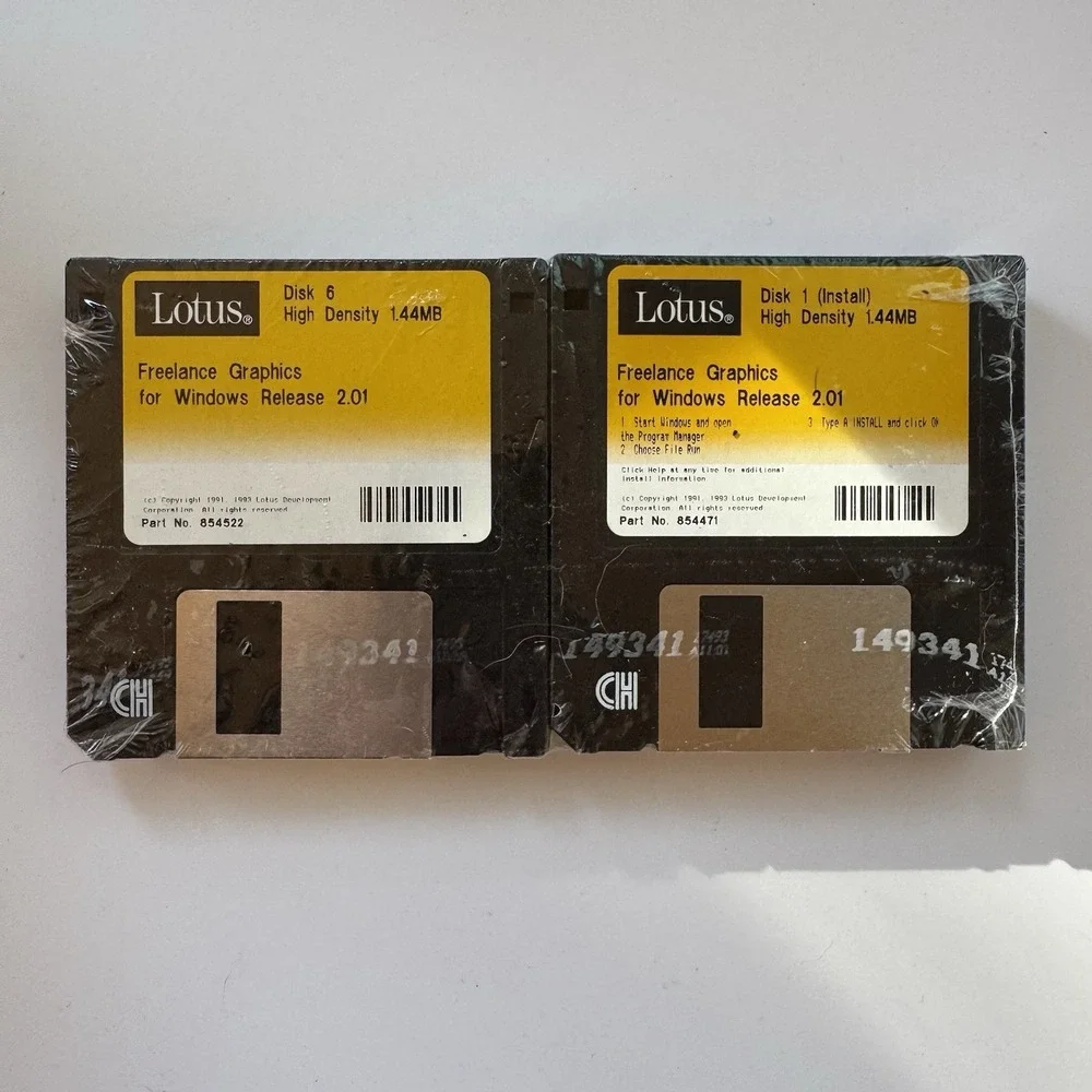 Lotus Freelance Graphics for Windows Release 2.01 (10) 3.5 Disks VTG 1993 NIP